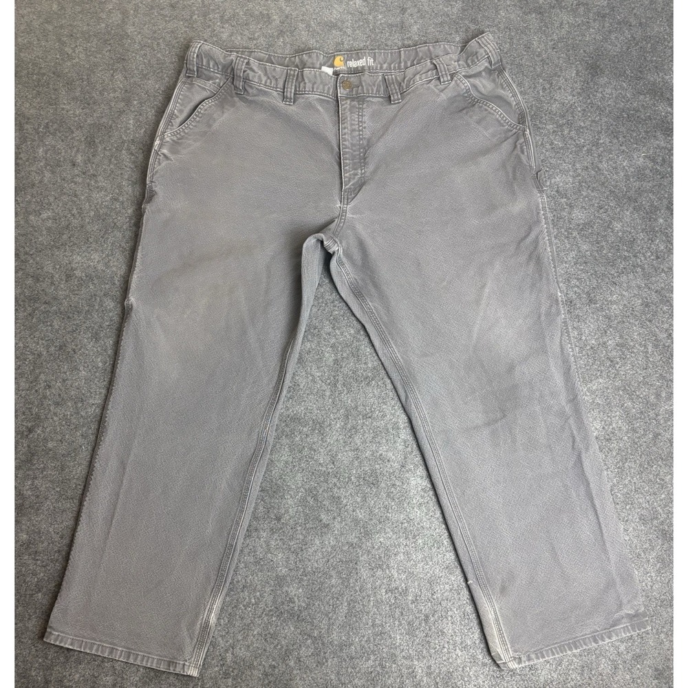 Carhartt Relaxed Fit Men's Gray Work Pants‎ Carpenter Utility 46x30
